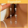 Skull Gothic Long Earrings With Metal Dangle For Women Halloween Jewelry Costume