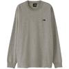 Северный Хлопок Органический УФ Смешанный XS [The Face] Футболка с длинным рукавом, Унисекс, Хлопок, Защита, Серый,