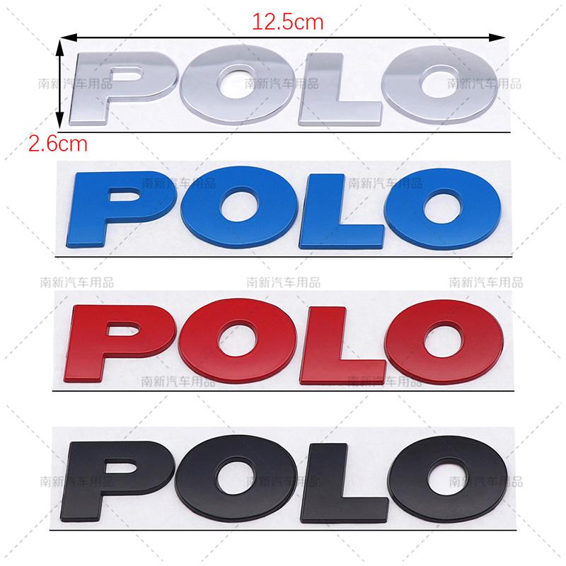 2026 Hot For VOLKSWAGEN VW 3D Metal Rear Trunk Sticker Car Styling Auto Body Side Fender Badge For Volkswagen VW Polo Letters Em