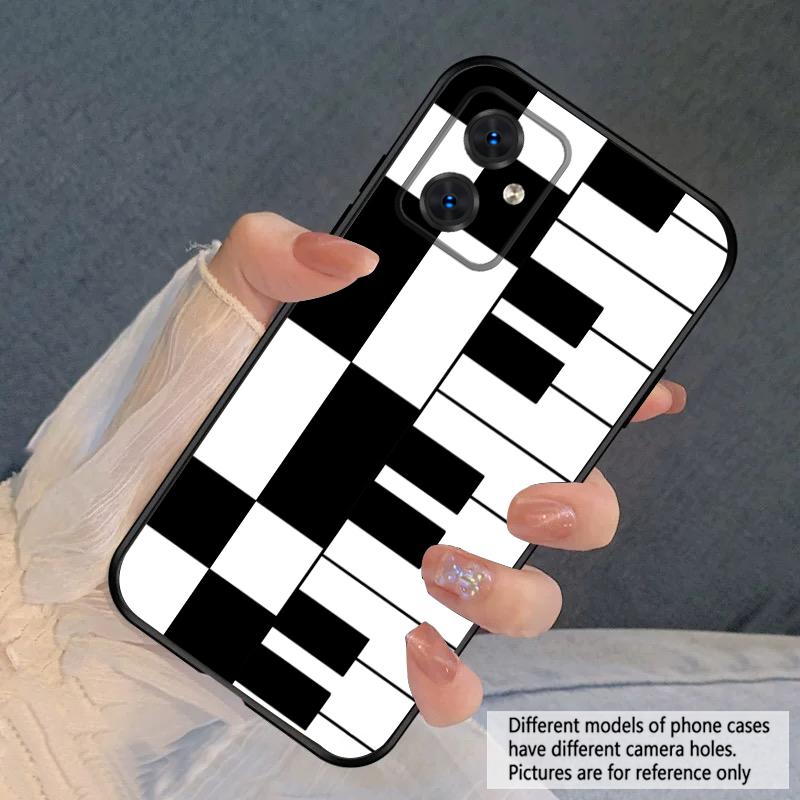 White color block For Motorola Moto G 04 G05 G14 15 24 34 35 54 55 75 84 85 Edge 40 50 Fusion 60 Fusion silicone soft phone case