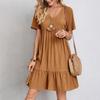Women's Vintage Dresses Summer Solid Colour Dresses Women's Boho Loose Dresses