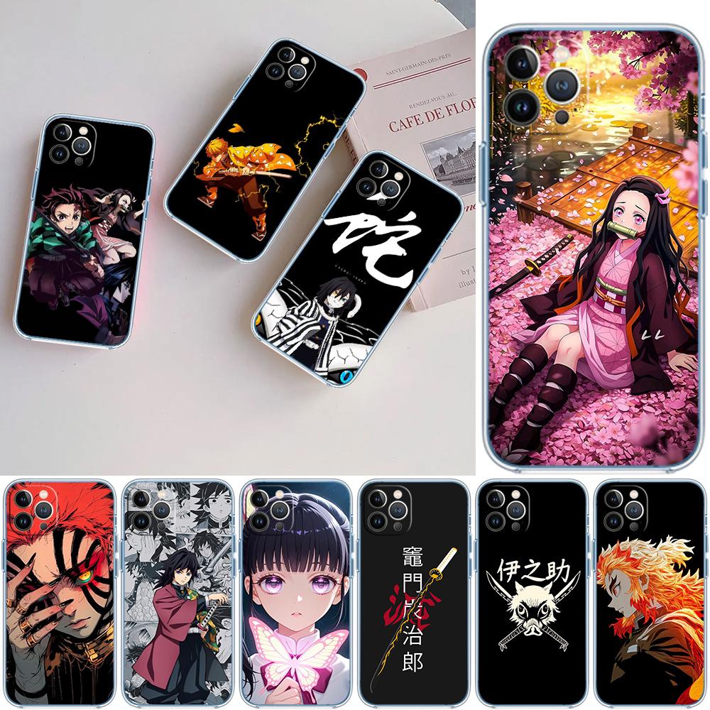 BF36 D-Demon S-Slayer Soft Shell Transparent Phone Case for Motorola Moto G7 G8 G9 G84 G85 G73 G24 G15 Z2 Play Power Plus
