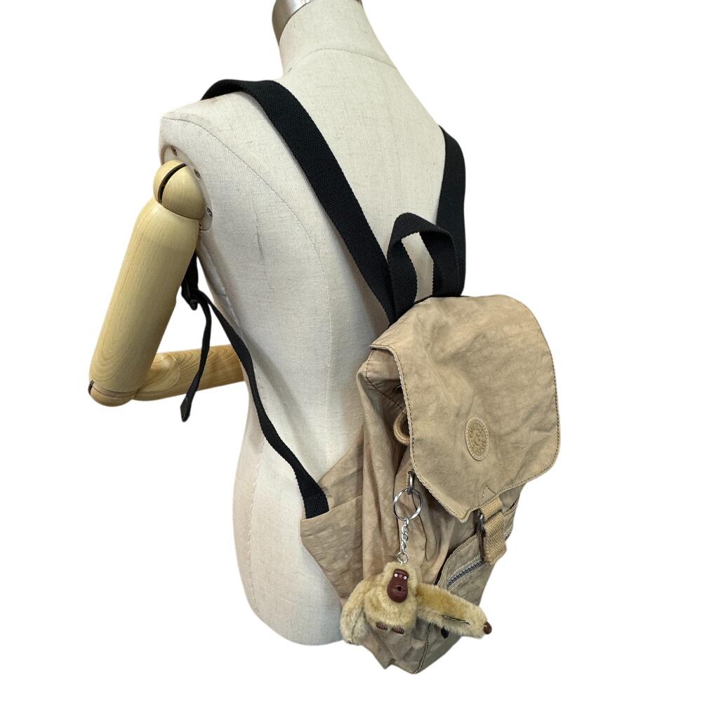 Kipling Kipling Mini Backpack with Charm, Lightweight, Casual, Gorilla Design Nylon Backpack Â· Daypack beige Nylon Used