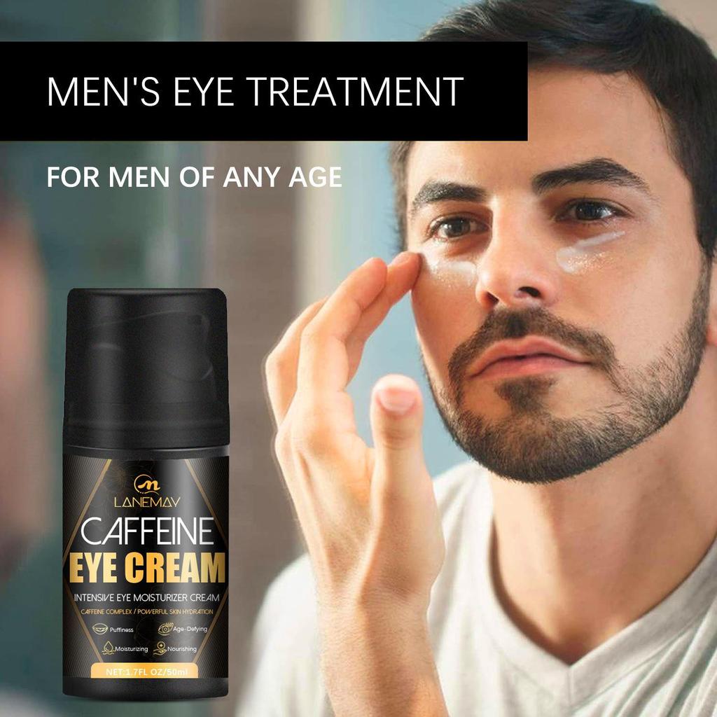 Крем для кожи вокруг глаз с кофеином устраняет отечность, уменьшает темные круги и мешки под глазами, разглаживает мелкие морщинки, подтягивает и увлажняет кожу
