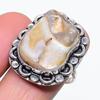 Натуральный жемчуг Бива Драгоценный камень Серебро 925 пробы Ювелирное кольцо Размер 9.5 I1R06
