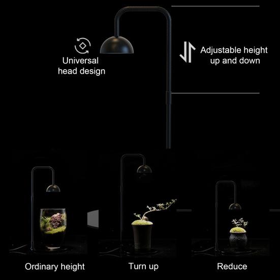 Микроландшафтная лампа для выращивания растений с регулировкой высоты и регулировкой яркости, без мерцания, светодиодная лампа для растений со спектром, подобным солнечному