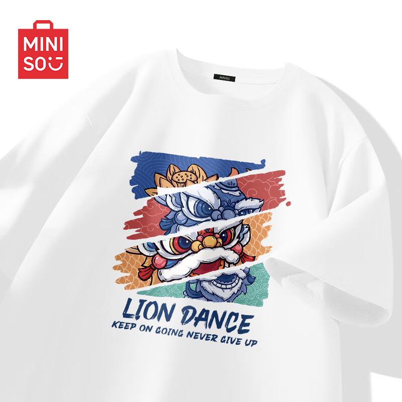 MINISO Мужская повседневная хлопковая футболка в стиле Гочао