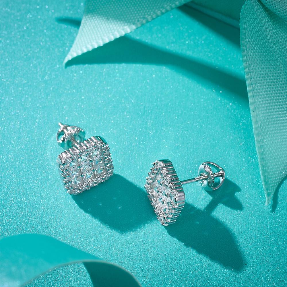 Certified D VVS1 Moissanite Stud Earrings 925 Sterling Silver 0.01ct-0.08ct New