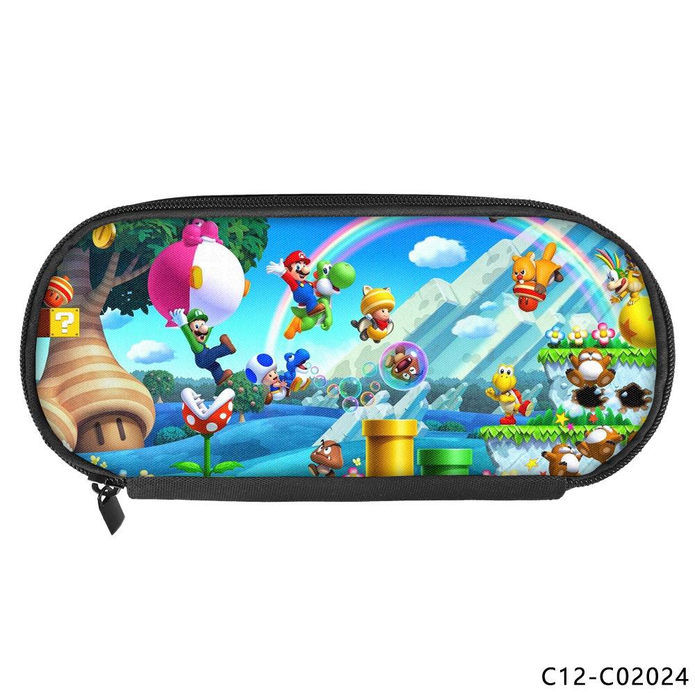 Animation Peripheral Single-layer Children's Pencil Bag Vertical Square Polyester Student Stationery Pencil Bag