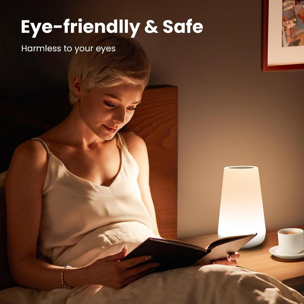 Table Lamp Bedside Lamp For Bedroom 13 Color Changing Touch Night Light RGB Remote Dimmable USB Rechargeable Portable Room Light