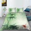 Постельное белье с рисунком 3D-пейзажа, односпальная двуспальная кровать, полноразмерная наволочка и пододеяльник, печать с изображением моря и растений, украшение дома из материала из микрофибры