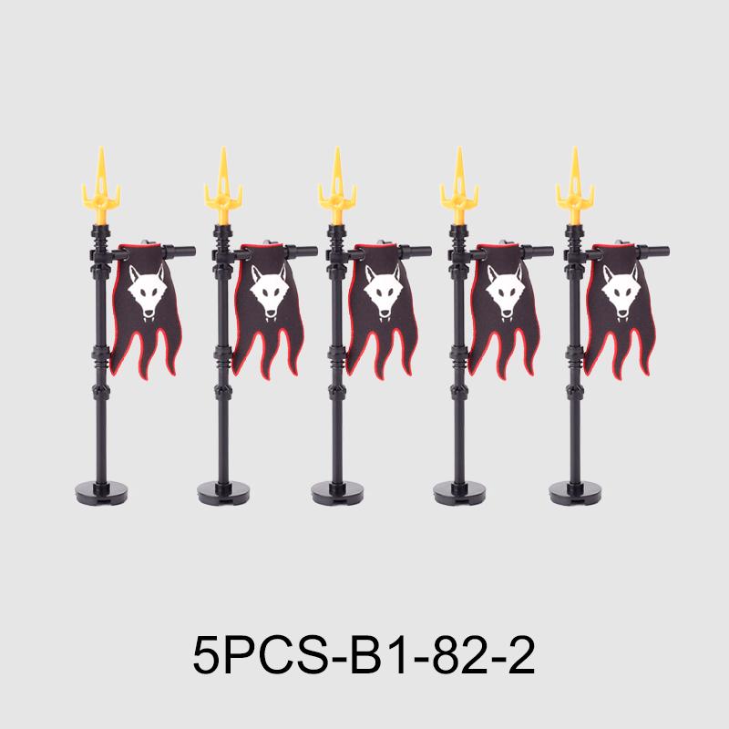 Средневековые военные флаги, серия «Военный замок», рыцарь, солдат, воин, аксессуары, строительные блоки, Древний Священный Рим, кирпичики, игрушки, подарки.