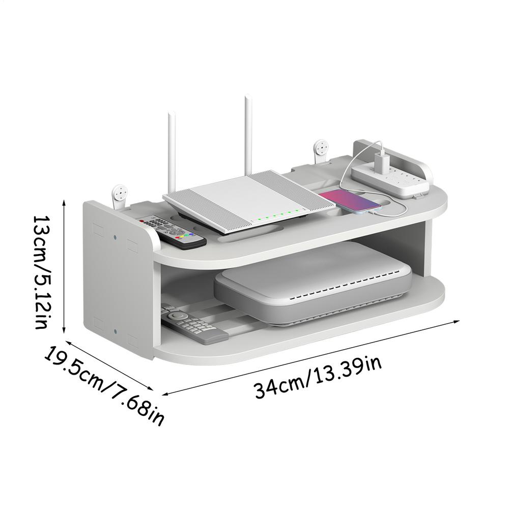 Wi-Fi Подвесная полка Роутер Сетевой фильтр с розетками ТВ Приставка для ТВ Скрытый держатель для кабелей Плавающая полка Настенный держатель Органайзер для хранения