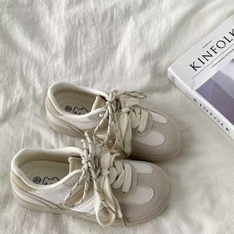 Platform-soled German Training Shoes Women's Spring 2025 New Big-headed Board Shoes Versatile, Lightweight Soft-soled Sports and Leisure Shoes