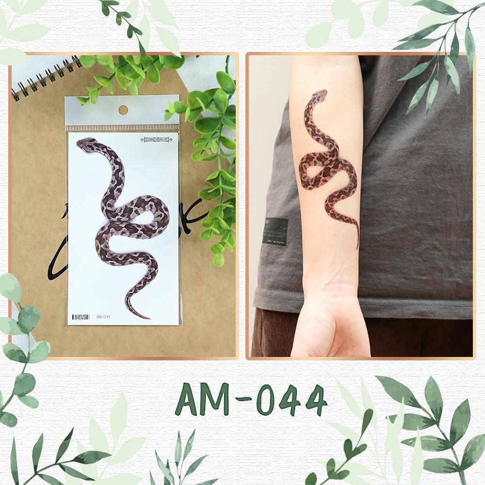 «Модные водонепроницаемые наклейки-татуировки в виде змеи и цветка для мужчин и женщин — крутой, модный дизайн для руки»