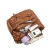 Women's Shoulder Bag PU Soft Leather Large Capacity Multi-function Crossbody Bag Retro Simple Mother Crossbody Bag