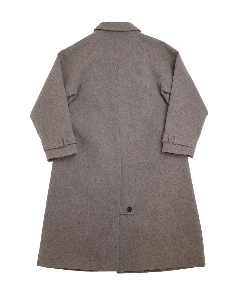 A Nothing Pure-Wool 90 Balmacaan Coat (Khaki Beige)