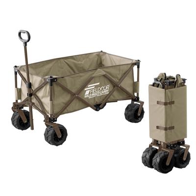 FIELDOOR Wild Multi-Carry [Smart Tough LongLight Beige x Brown Frame] Складная многоцелевая тележка для переноски большой вместимости Грузоподъемность 150 кг Компактный