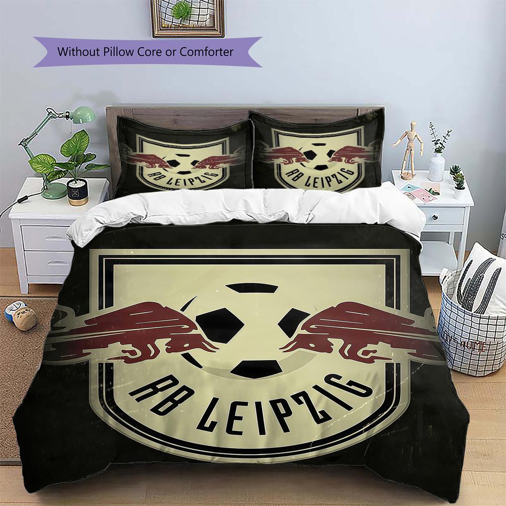 RB leipzig logo Pattern Bedding Home Decoration Birthday Gift (1 * duvet cover + 2 * pillowcase, without core)