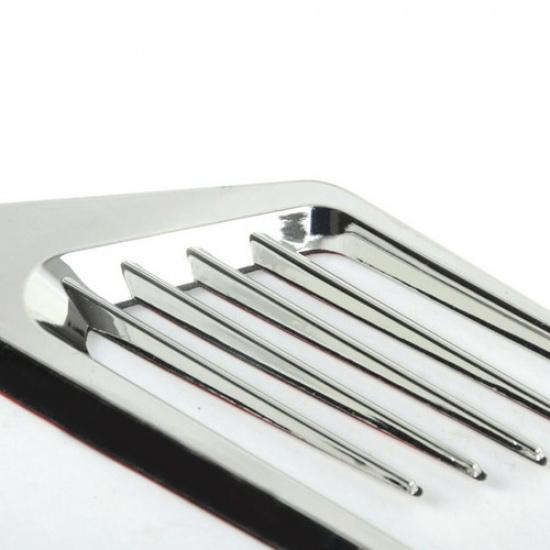 Chrome Euro Style Car Fender Side Vent Hood Air Flow Grille Decorative Sticker