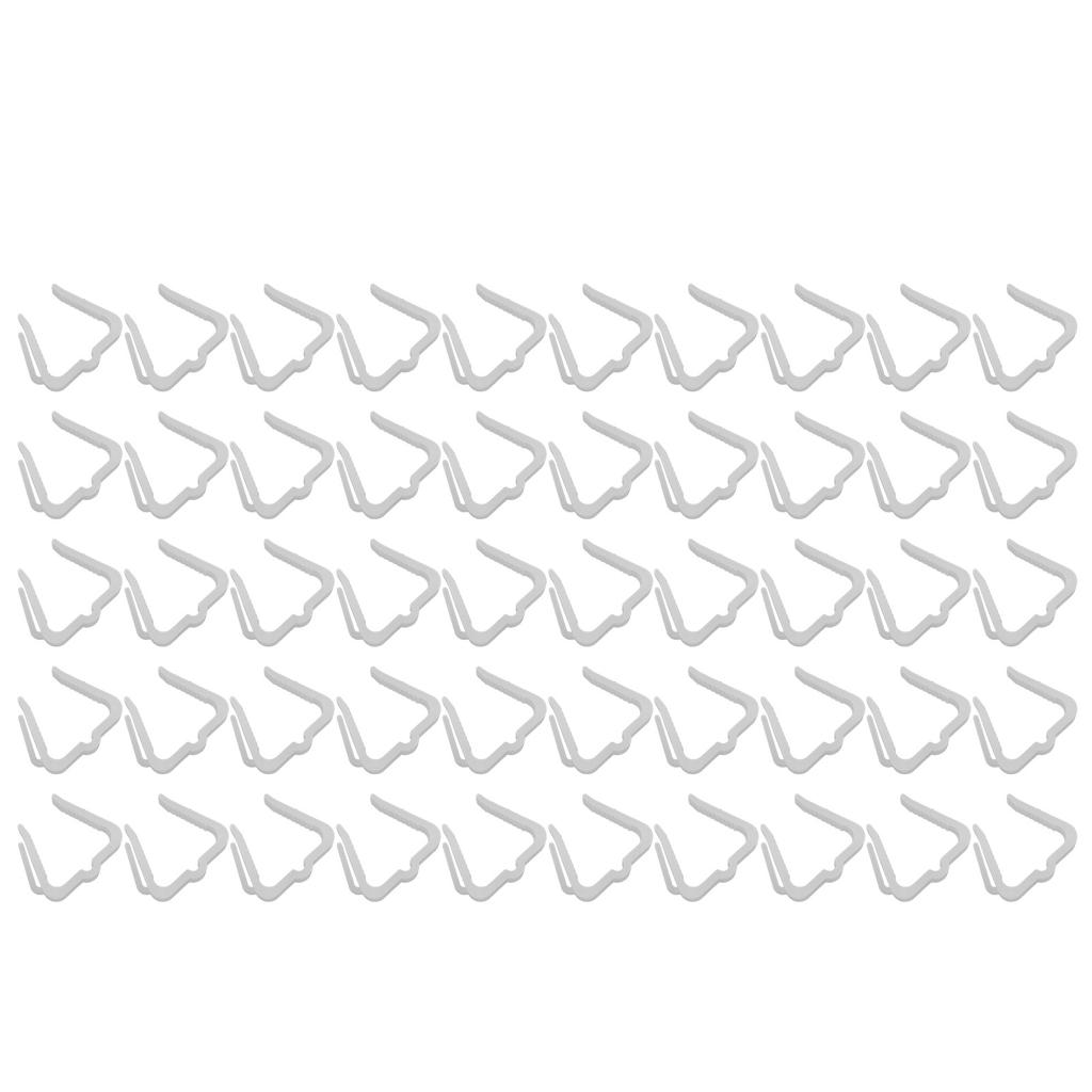 50 шт. крючков для рождественских гирлянд, прочные пластиковые водонепроницаемые, устойчивые к погодным условиям, праздничные гирлянды для