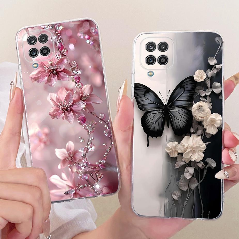 Чехол для Samsung Galaxy A12 SM-A125F Новый чехол с рисунком бабочки Мягкий тонкий чехол для телефона для Samsung A12 M 12 Galaxy M12 F12 Fundas