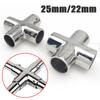 Boat Hand Rail Fittings 4 Way Cross Tube Pipe Connector Tee Joint for 7/8" 1" Tube Heavy Duty Marine Grade 316 Stainless Steel