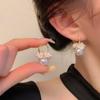 Handmade Pearl Flower Earrings: Light Luxury Niche Jewelry