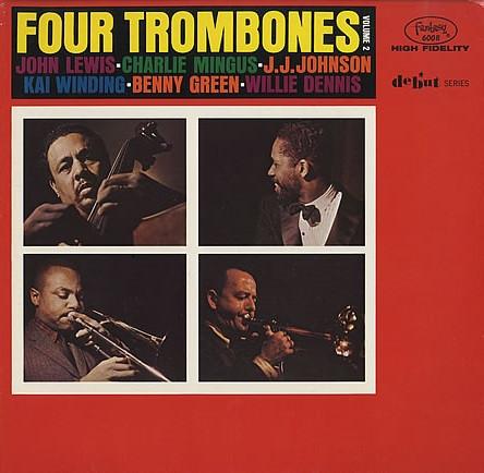 LP Record FOUR TROMBONES JOHN LEWIS 2 C Four Trombones Volume 2 6008 Fantasy 1964 US Jazz Used