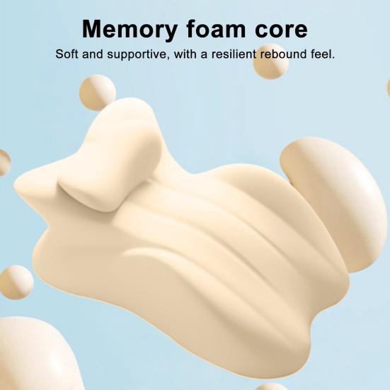 Couples Butt Cushion 3D Curved Wavy Back Cushion Multi-Position Support Memory Foam Wedge Pillow for Bed Lying And Sitting Couples Intimacy