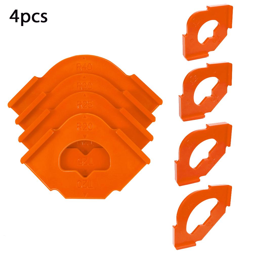 4PCS Half Fillet Positioner Rounded Corners Radius Jig Router Bit Template Tool For Woodworking Locator Corner Template