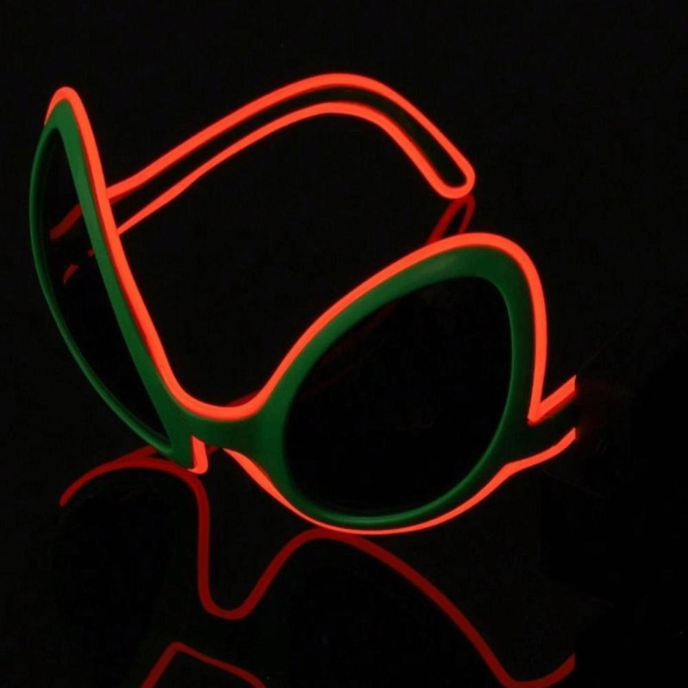 Weird Design Glow In The Dark Sunglasses Flashing LED Halloween Cosplay Eyewear Photo Booth Prop