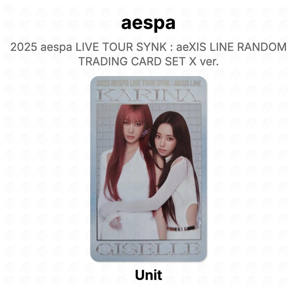 aespa 2025 aespa ЖИВОЙ ТУР SYNK : aeXIS LINE СЛУЧАЙНЫЙ НАБОР ТОРГОВЫХ КАРТОЧЕК X ver. Официальная фотокарта