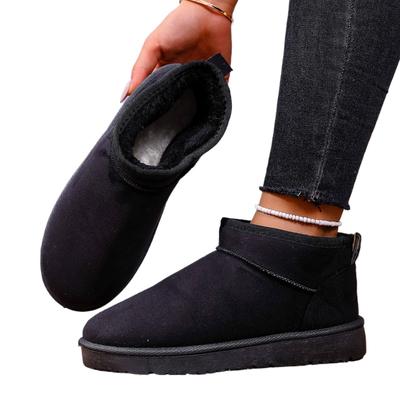 Новые уличные зимние супертеплые сноубутсы, короткие ботильоны, плюшевые мягкие ботинки для женщин, модные уютные противоскользящие ботинки