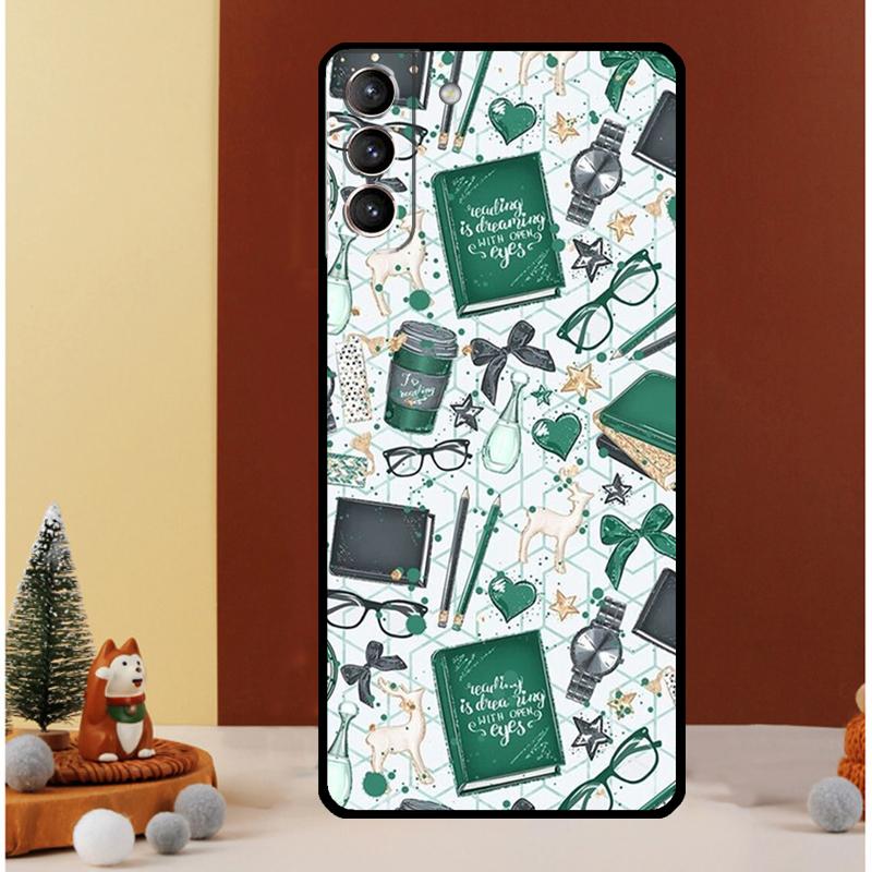 Чехол «Книги и Кофе» для Samsung Galaxy S23 S24 Ultra S8 S9 S10 S22 Plus Note 10 20 Ultra S20 S21 FE
