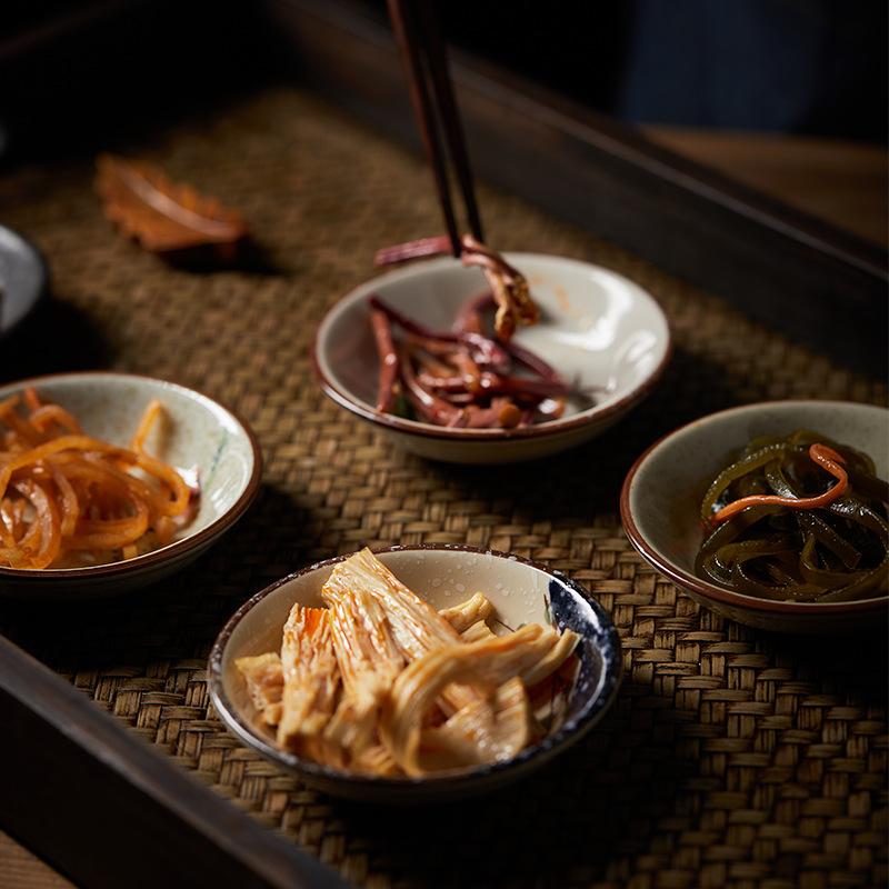 1 шт. Японская керамическая круглая тарелка для соуса, винтажная приправа для соевого соуса, бытовая тарелка для соуса для суши, закуски, сервировочная тарелка, столовая посуда