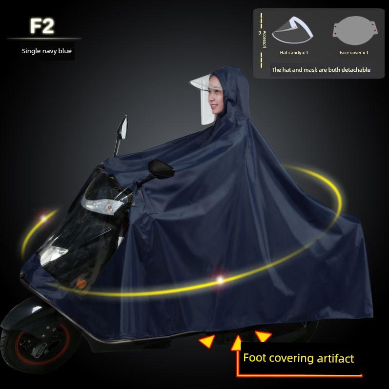 Tough Trench Coat Long Full Body Double Single Battery Car Poncho Electric Car Waterproof Thickened Extra Large-Size Motorcycle