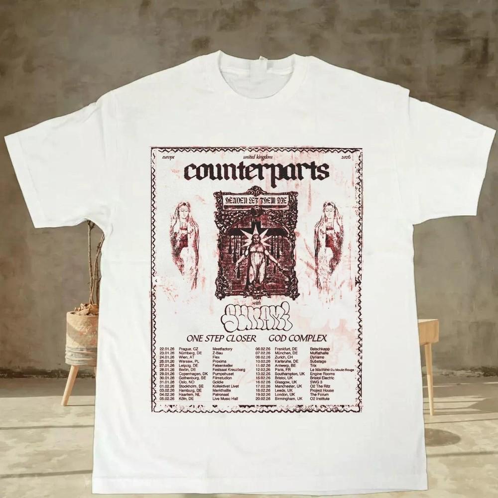 Новая футболка с логотипом Counterparts и Sunami Band Tour, все размеры от S до 5XL HL796, унисекс