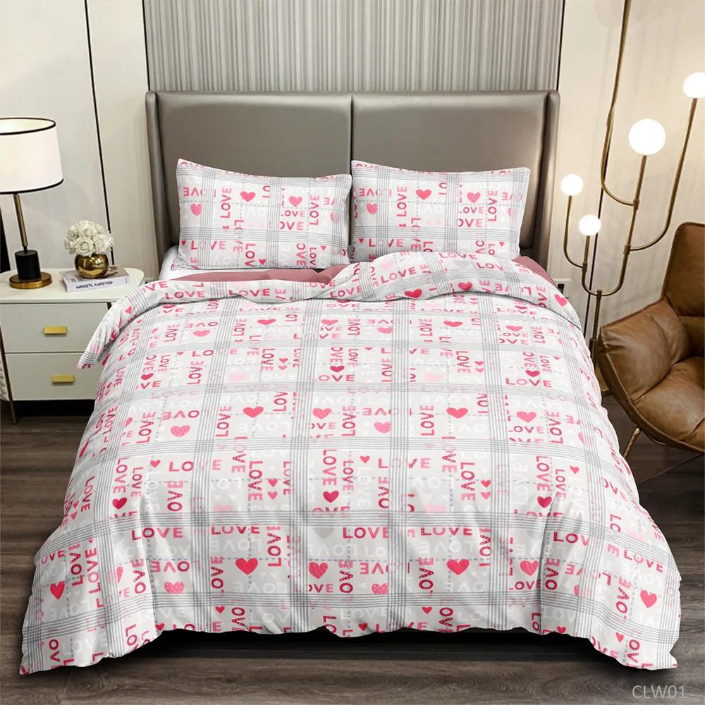 Романтический комплект постельного белья с красными розами, пододеяльник для подростков с принтом, двухъярусный полиэстеровый пододеяльник с цветочной тематикой