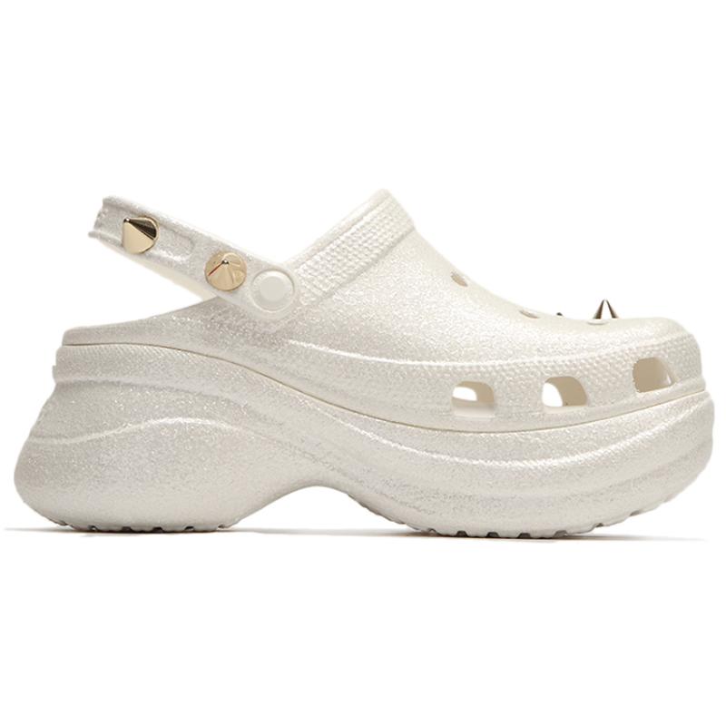 Crocs Классические клоги Маленький кит EVA Уличные Пляжные С отверстиями Кроссовки Женские Белые