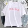 Женская футболка Cool Mom Letter с графическим принтом, мягкие повседневные футболки, летняя мягкая одежда, женская уличная одежда в стиле хип-хоп с коротким рукавом