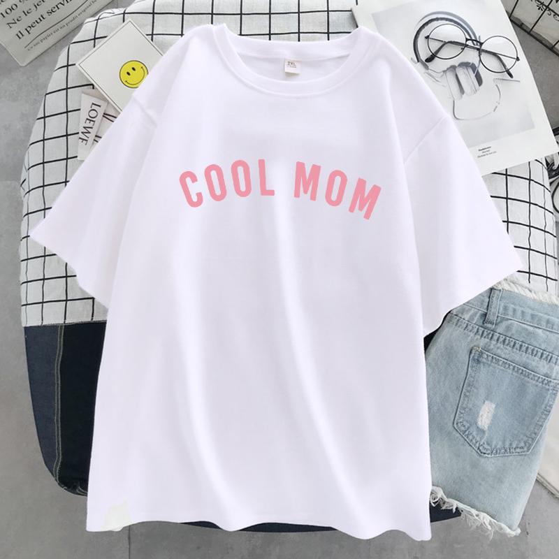 Женская футболка Cool Mom Letter с графическим принтом, мягкие повседневные футболки, летняя мягкая одежда, женская уличная одежда в стиле хип-хоп с коротким рукавом