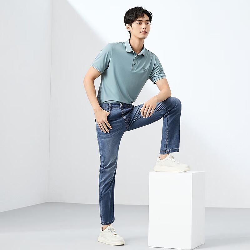 Джинсы мужские укороченные из стираного денима, смесь лиоцелла, Seven Brand