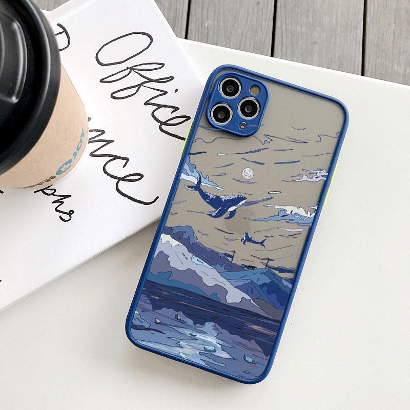 Фантастический Чехол для Телефона с Китом Для iPhone 16 14 13 15 12 11 Pro Max Mini SE2 8 7 Plus X XR XS Аниме Цветные Киты Ударопрочные Чехлы
