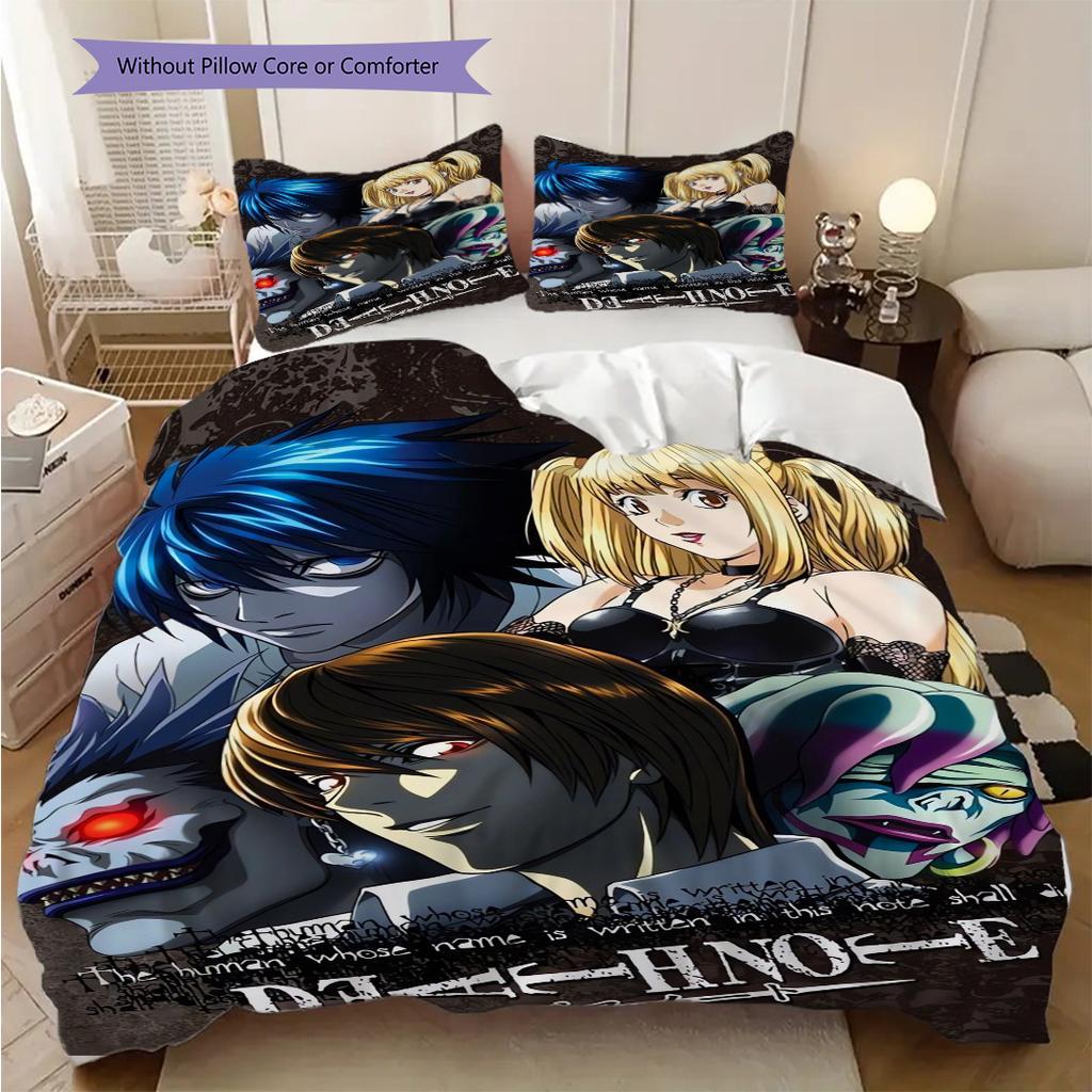 Dark Anime Trio Mystery Power Three-piece set (1 * duvet cover + 2 * pillowcase, without core) 2D Flat Bedding set Duvet cover and pillowcase