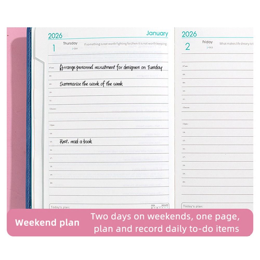 Wear-resistant 2026 Schedule Planner Notepad 12 Months To-do List Notebook Business