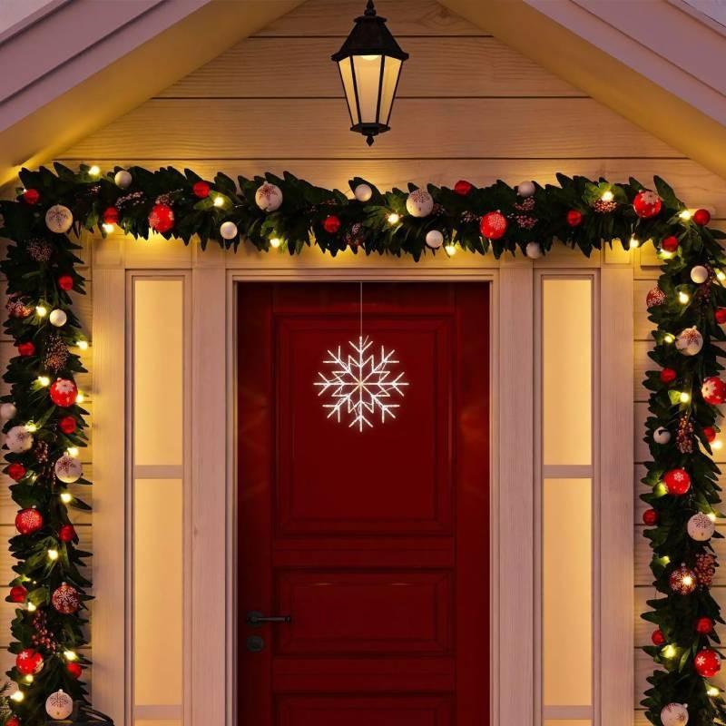 Снежинка Окно Светодиодная Гирлянда Подсветка Дом Вечеринка Рождество Рождественское Украшение Звезда