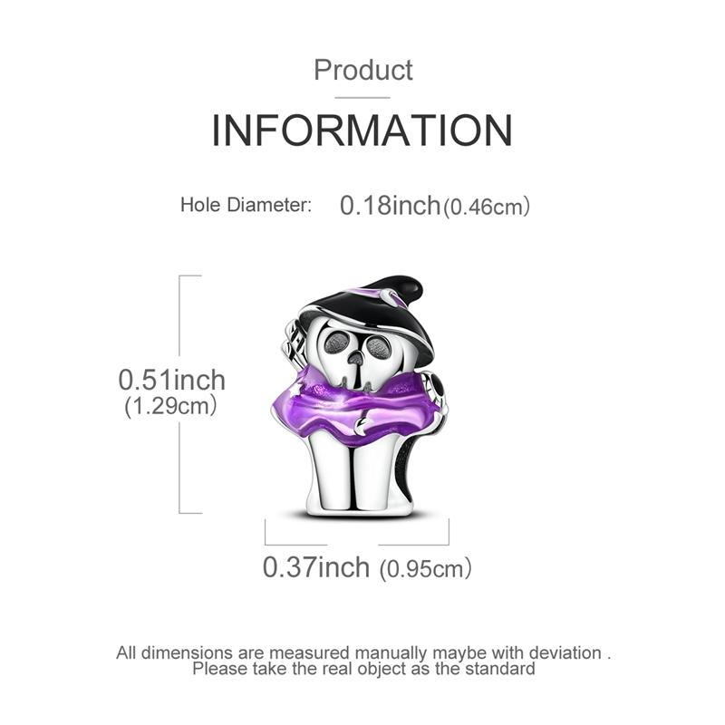 Оригинальные медные подвески-шармы на Хэллоуин: скелет, ведьма, летучая мышь, тыква, череп. Подходят для оригинального браслета-бенгла для женщин.