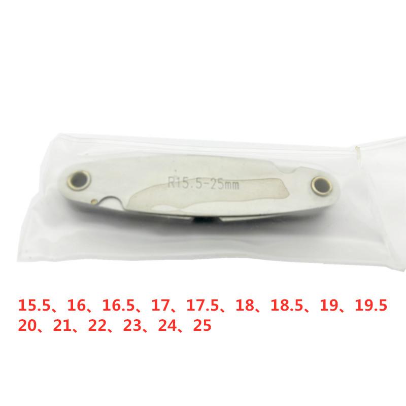 Шаблон радиусный R1-6.5, 7-14.5, 15-25, 26-80 Инструмент для измерения дуг.