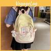 Cute Puppy Letter Embroidery And Strap Design Student Backpack Pendant With